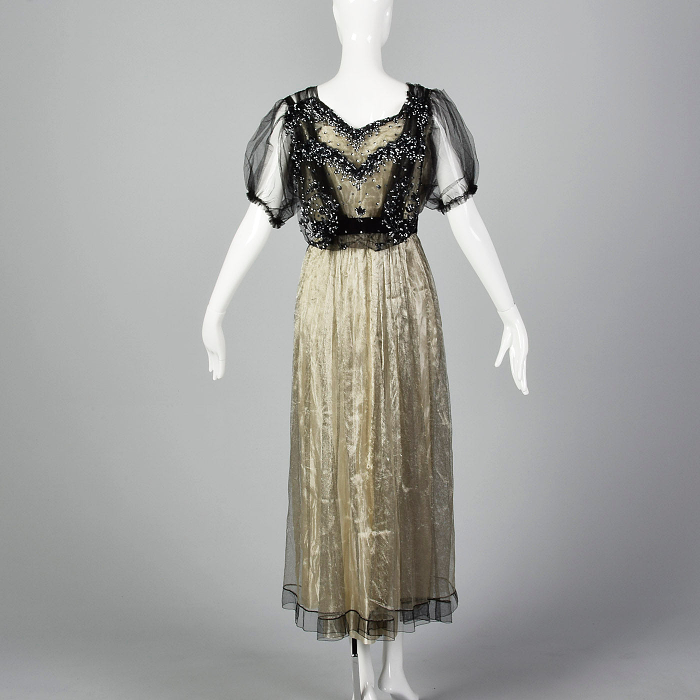 1910s Antique Belle Epoque Evening Dress Style & Salvage 1910s Antique Belle Epoque Evening Dress Style & Salvage