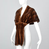 1950s Mink Stole with Scallop Edge