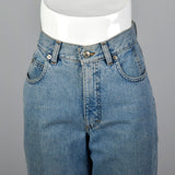 1990s Mom Jeans Medium Wash with Tapered Leg