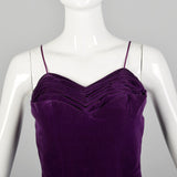 XS 1950s Purple Velvet and Tulle Ball Gown