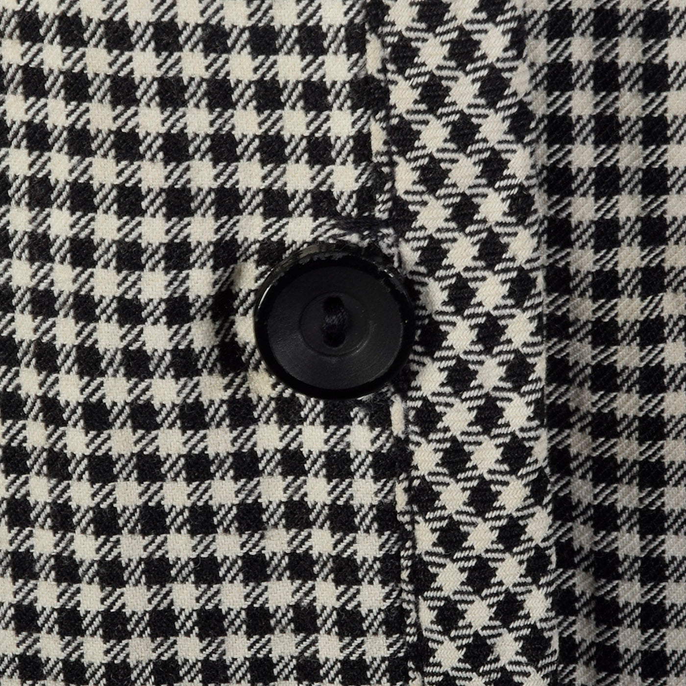1940s Black and White Check Day Dress