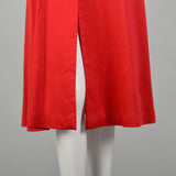 Small 1960s Red Satin Empire Waist Coat Bracelet Sleeve Formal Holiday Outerwear