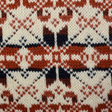 1970s Mens Shawl Collar Cardigan with Red Pattern