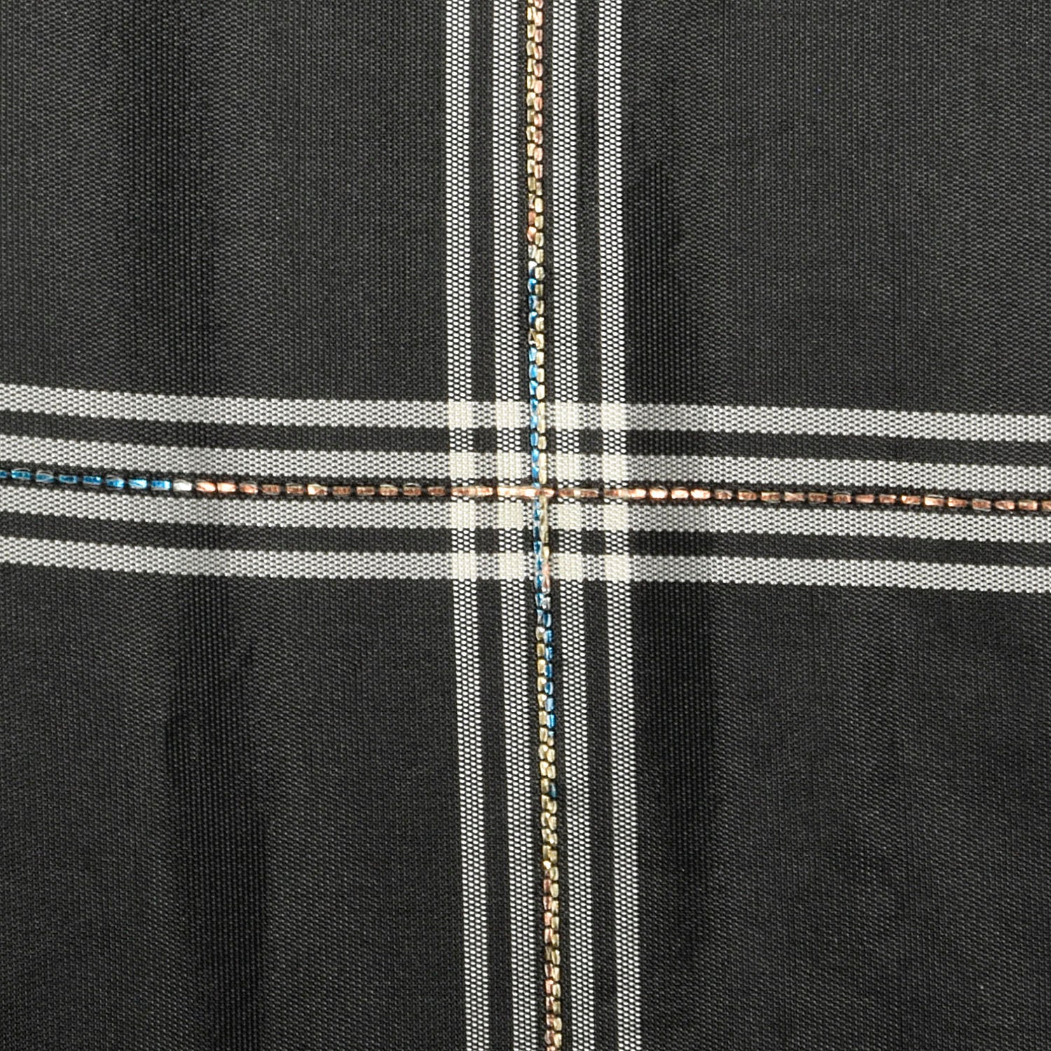 Medium 1950s Dress Black Taffeta Hourglass Plaid Cocktail Party Dress