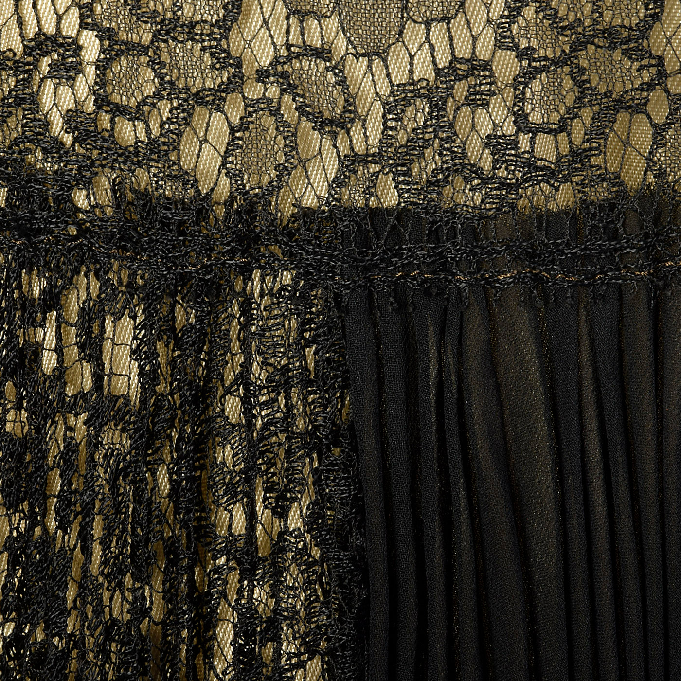 1920s Gorgeous Black Lace Overlay Dress