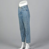 1990s Mom Jeans Medium Wash with Tapered Leg