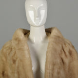 OSFM 1950S Real Mink Capelet Warm Winter Wrap Blonde Supple Fur Stole