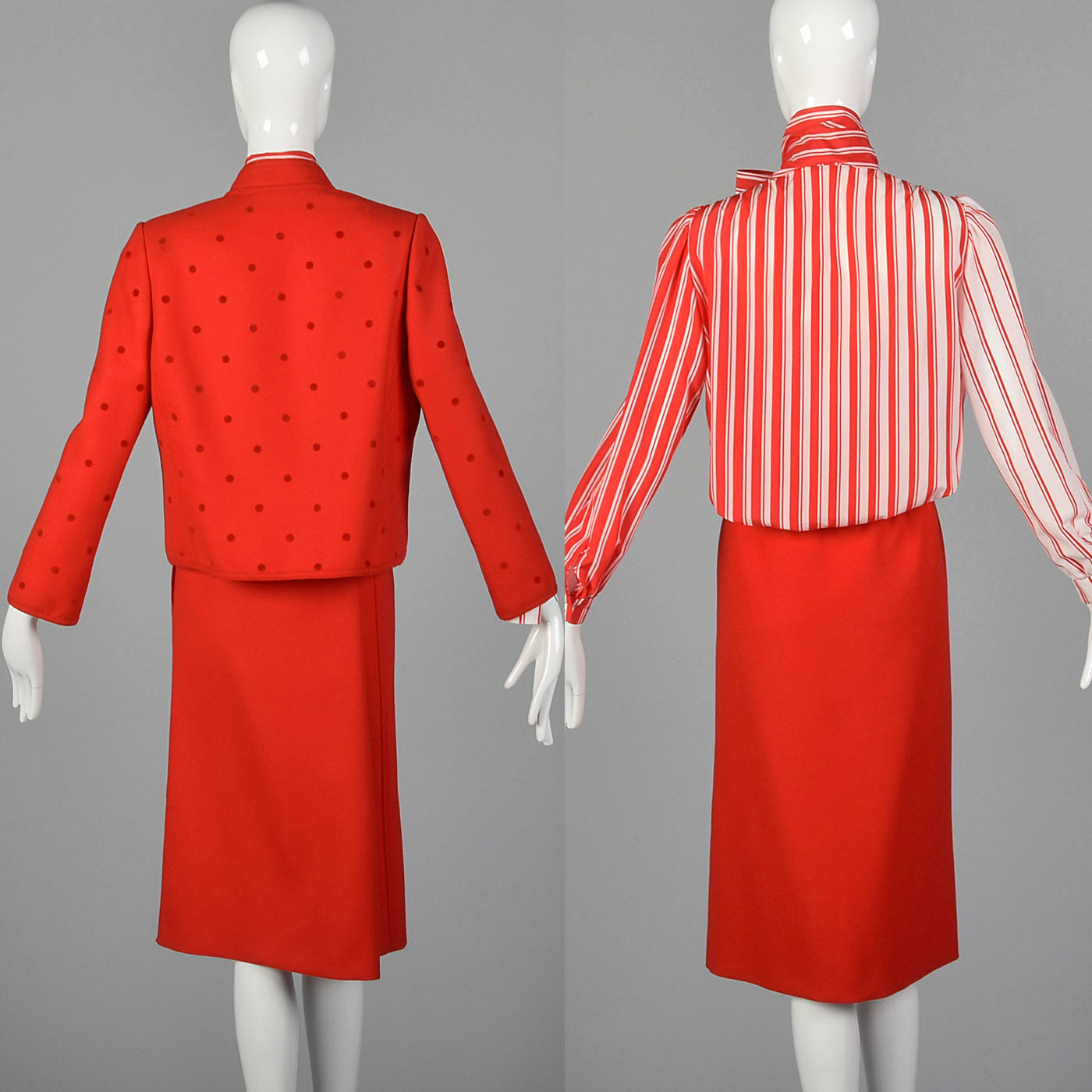 1980s Louis Feraud Red Three Piece Set