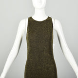 Wolford Metallic Gold Dress Keyhole Back Sexy Stretch Bodycon