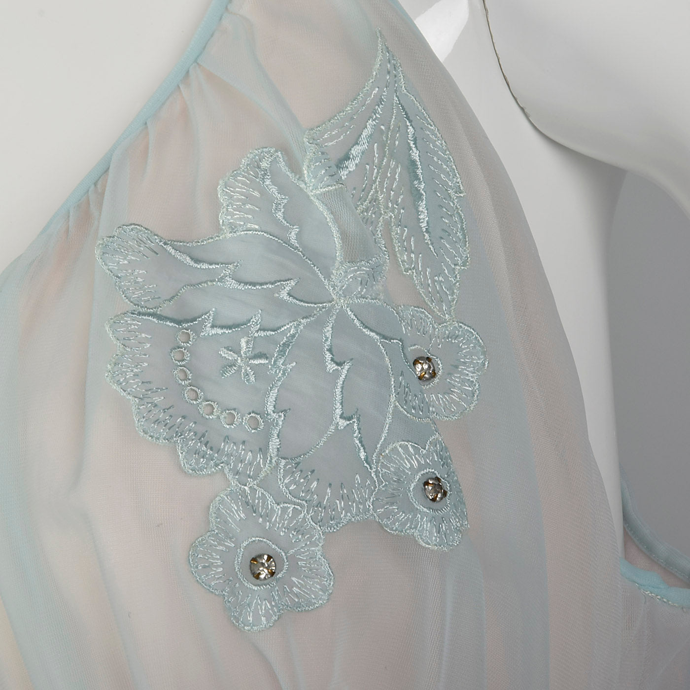 1950s Blue Nightgown and Peignoir Set