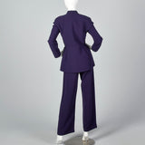 1980s Thierry Mugler Purple Pant Suit