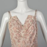 1940s Blush Evening Gown with Dramatic Bust