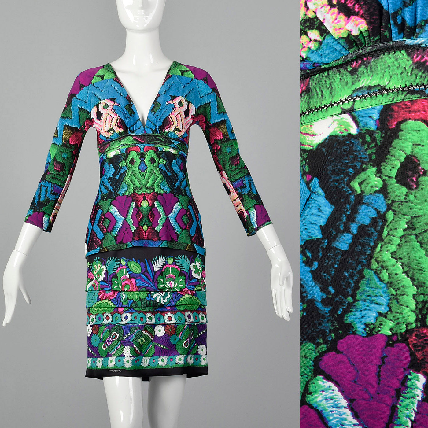 2010s Roberto Cavalli Signed Skirt Set