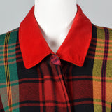 1990s Kenzo Rainbow Plaid Dress