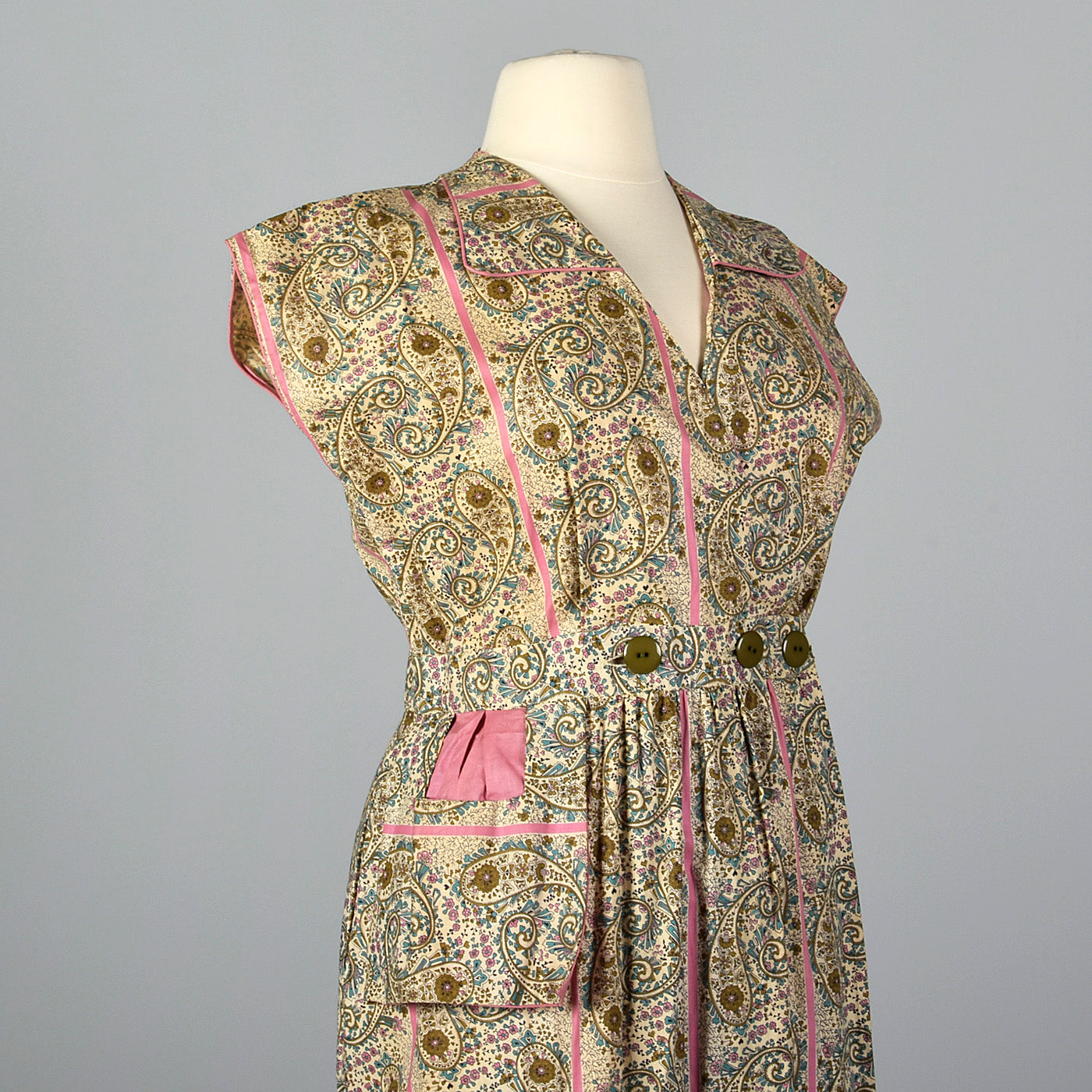 1950s Cotton Wrap Dress