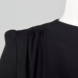 1940s Black Evening Dress with Red Skirt