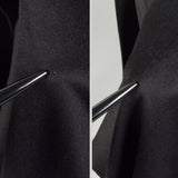 1910s Edwardian Walking Suit Black Wool Cotton Three Piece Ensemble Jacket Blouse Skirt