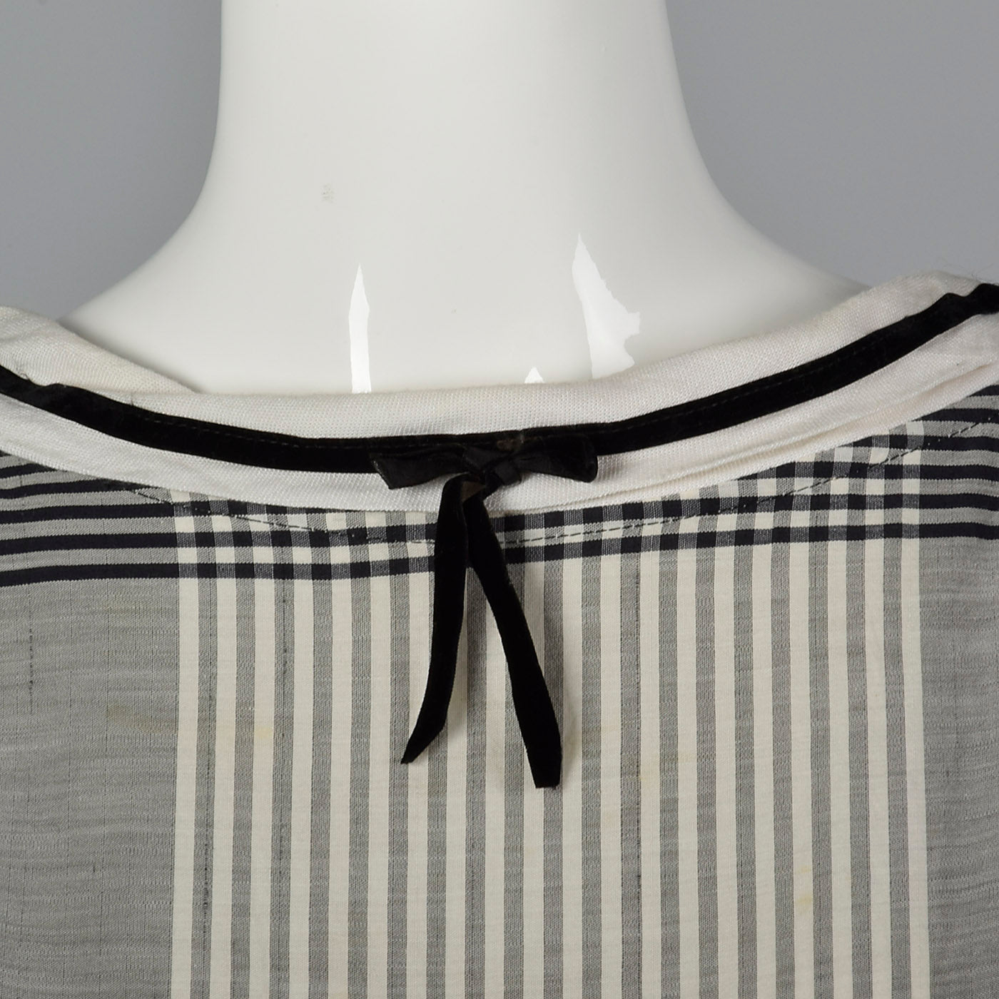1950s Black and White Plaid Dress