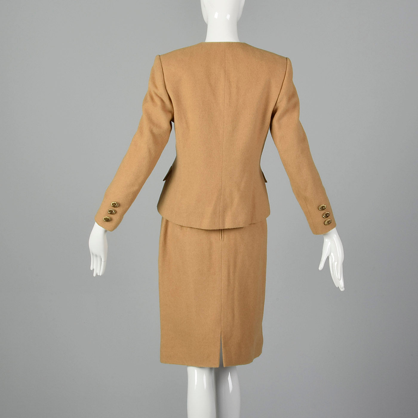 1970s Camel Color Skirt Suit in a Classic Silhouette