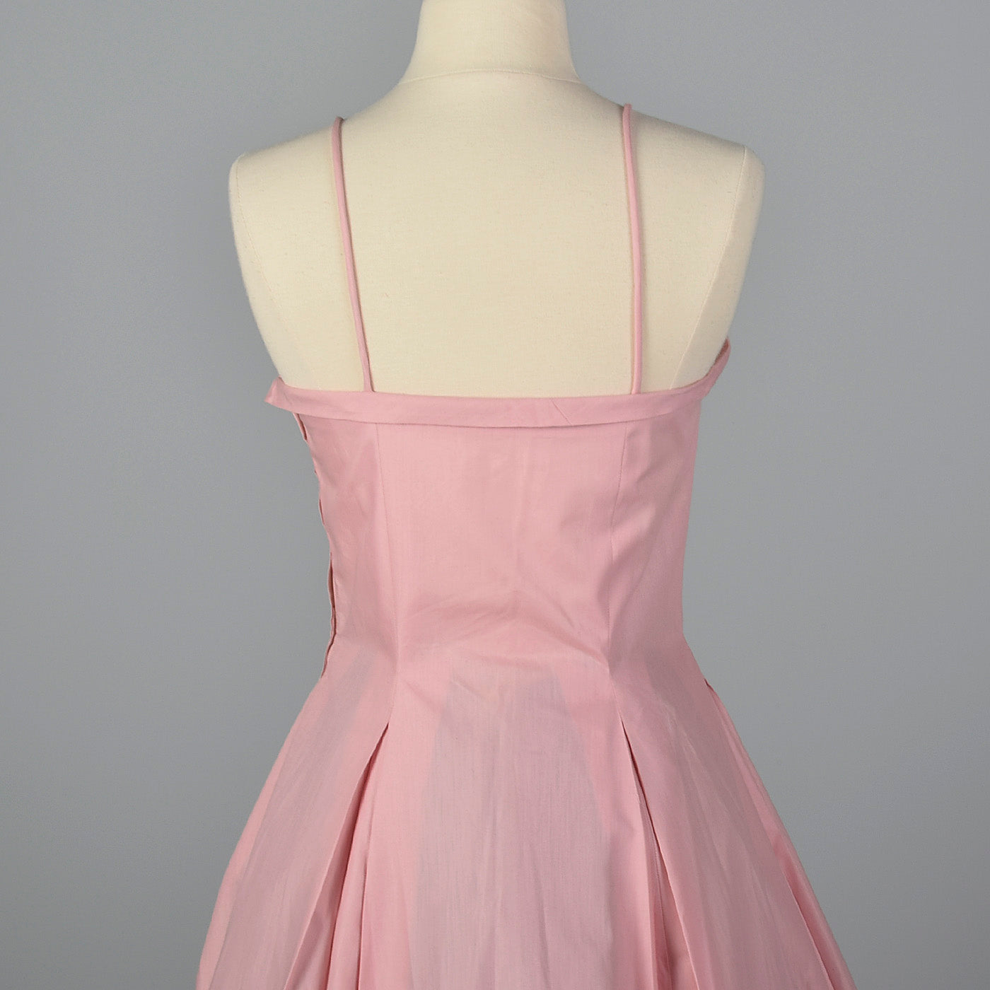 1950s Pink Party Dress with Full Skirt