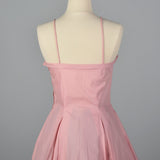1950s Pink Party Dress with Full Skirt