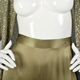 1990s Liancarlo Green Silk Women's 2 Piece Outfit