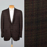 1950s Mens Lightweight Summer Jacket in Brown Plaid