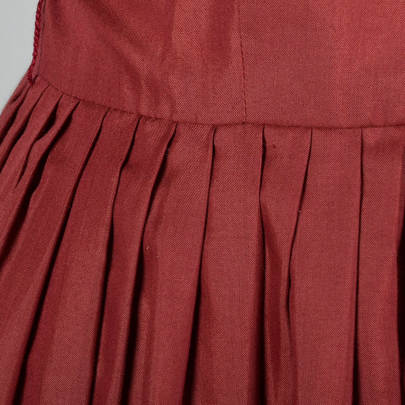 1960s Burgundy Shirt Dress