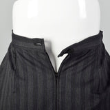 XXS Gucci 1970s Grey Pinstriped Pencil Skirt