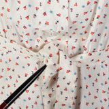 XL 1940s Shirtwaist Day Dress Floral Short Sleeve Summer Volup Cold Rayon