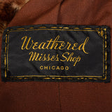 1940s Gray Wool Swing Coat with Beaver Fur Trim