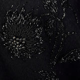 1960s Black Cardigan with Beading