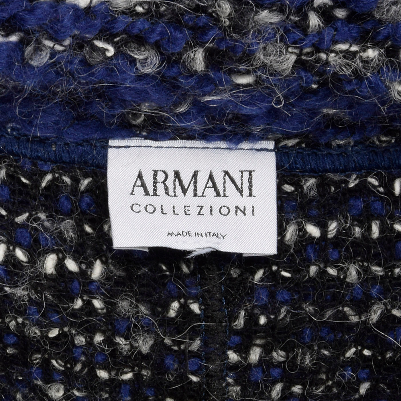 1990s Armani Collezioni Blue Knit Cardigan