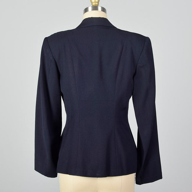 1950s Waves US Navy Military Wool Jacket in Navy Blue