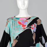 1980s Leonard Paris Silk Jersey Printed Dress