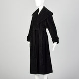 Medium Bill Blass 1980s Black Corduroy Coat