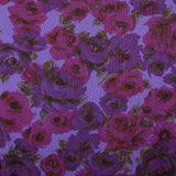 1960s Purple Floral Print Dress