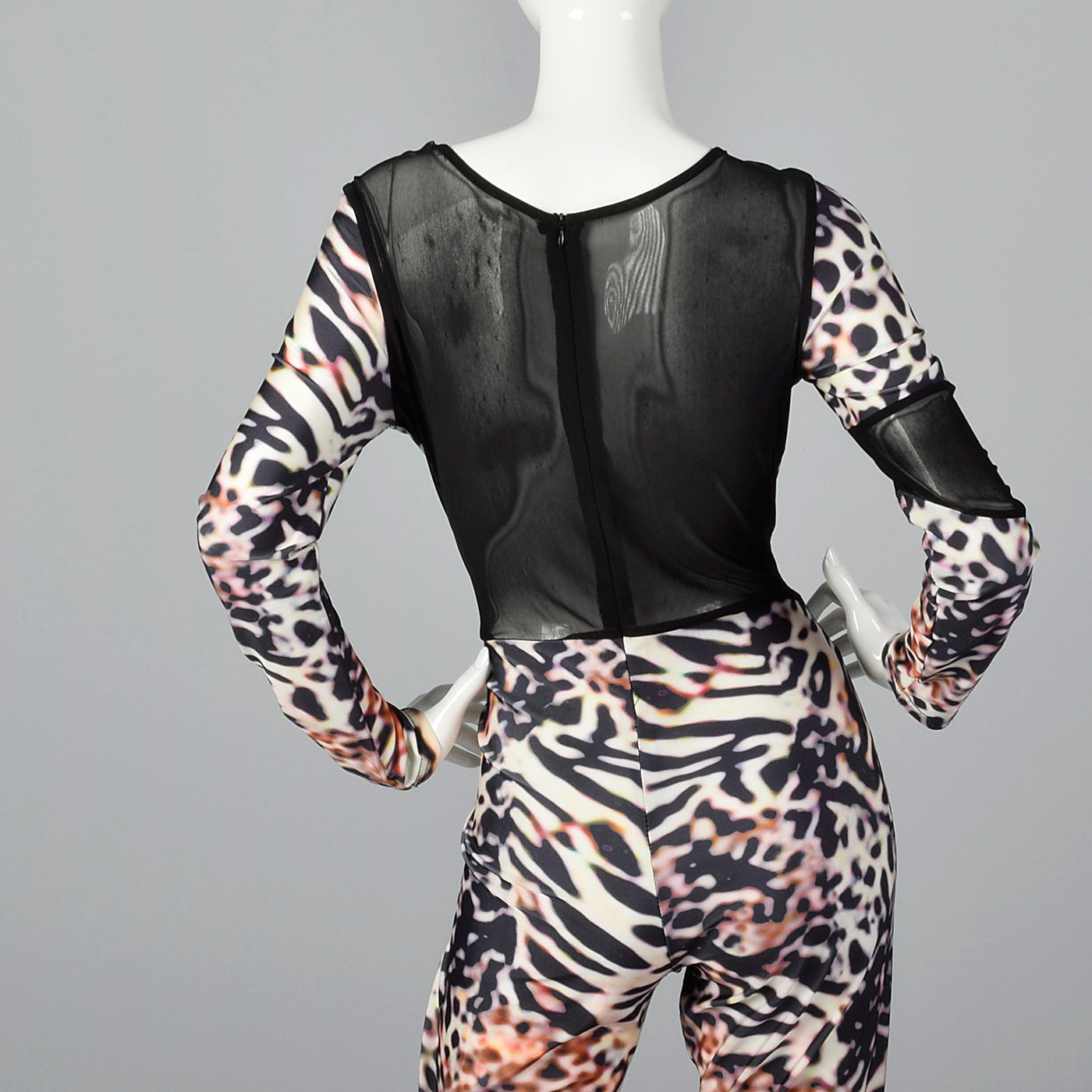 1990s Animal Print Spandex Catsuit