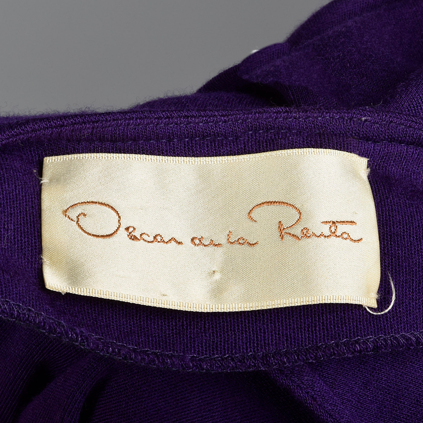 1970s Oscar de la Renta Purple Knit Two Piece Set