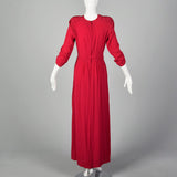 Small 1940s Pink Rayon Evening Gown