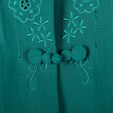 Medium 1960s Kelly Green Silk Blouse
