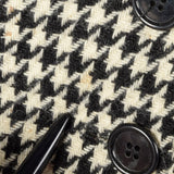 1970s Three Piece Suit Separates in Black & White Houndstooth Tweed