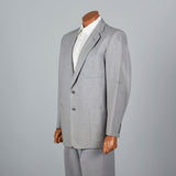 1950s Mens Two Piece Suit in Dove Gray with Blue & White Flecks