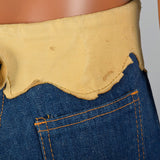 1970s Mens Bell Bottom Jeans with Lace Up Waist