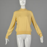 Kasha de Rodier 1980s Lightweight Cream Mockneck Sweater