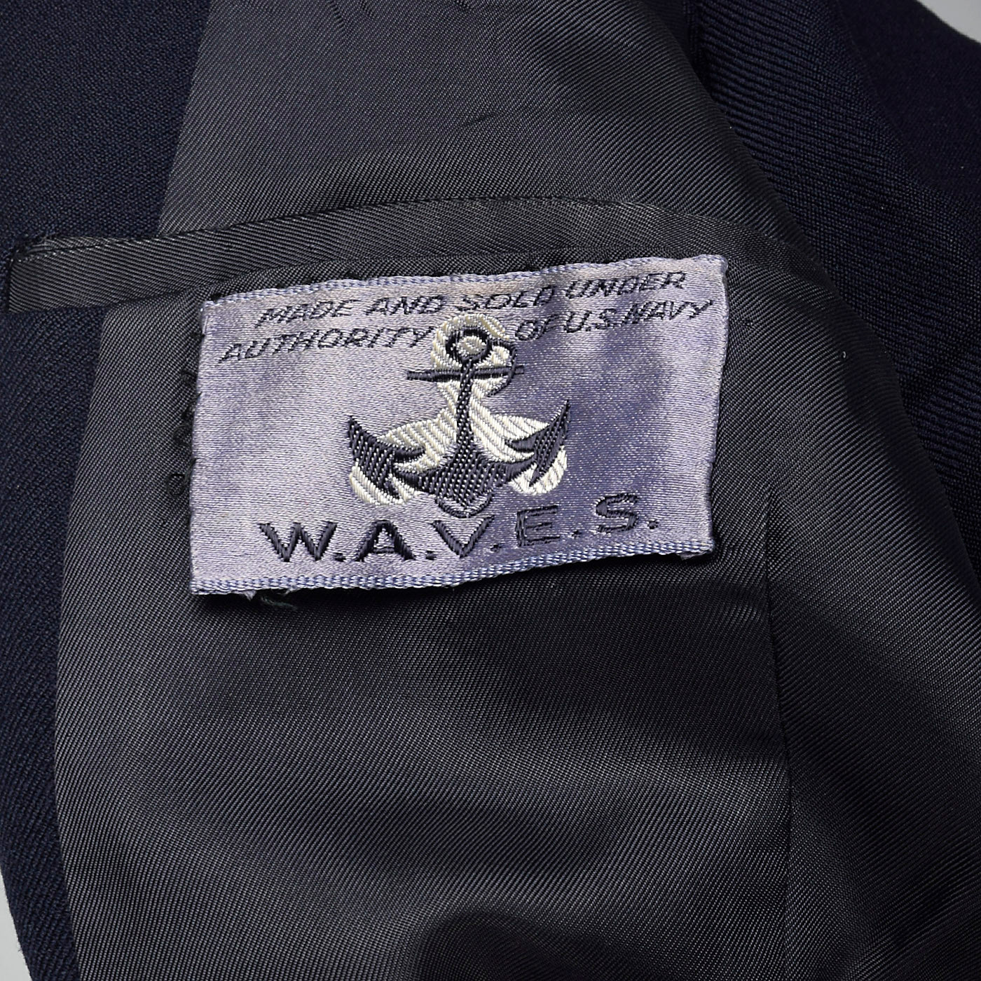 1950s Waves US Navy Military Wool Jacket in Navy Blue