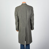 1960s Burberrys Gray Wool Overcoat