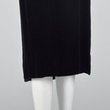 1950s Black Velvet Dress with Sweetheart Neckline