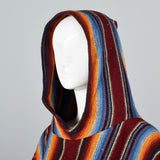 1970s Hooded Blanket Poncho