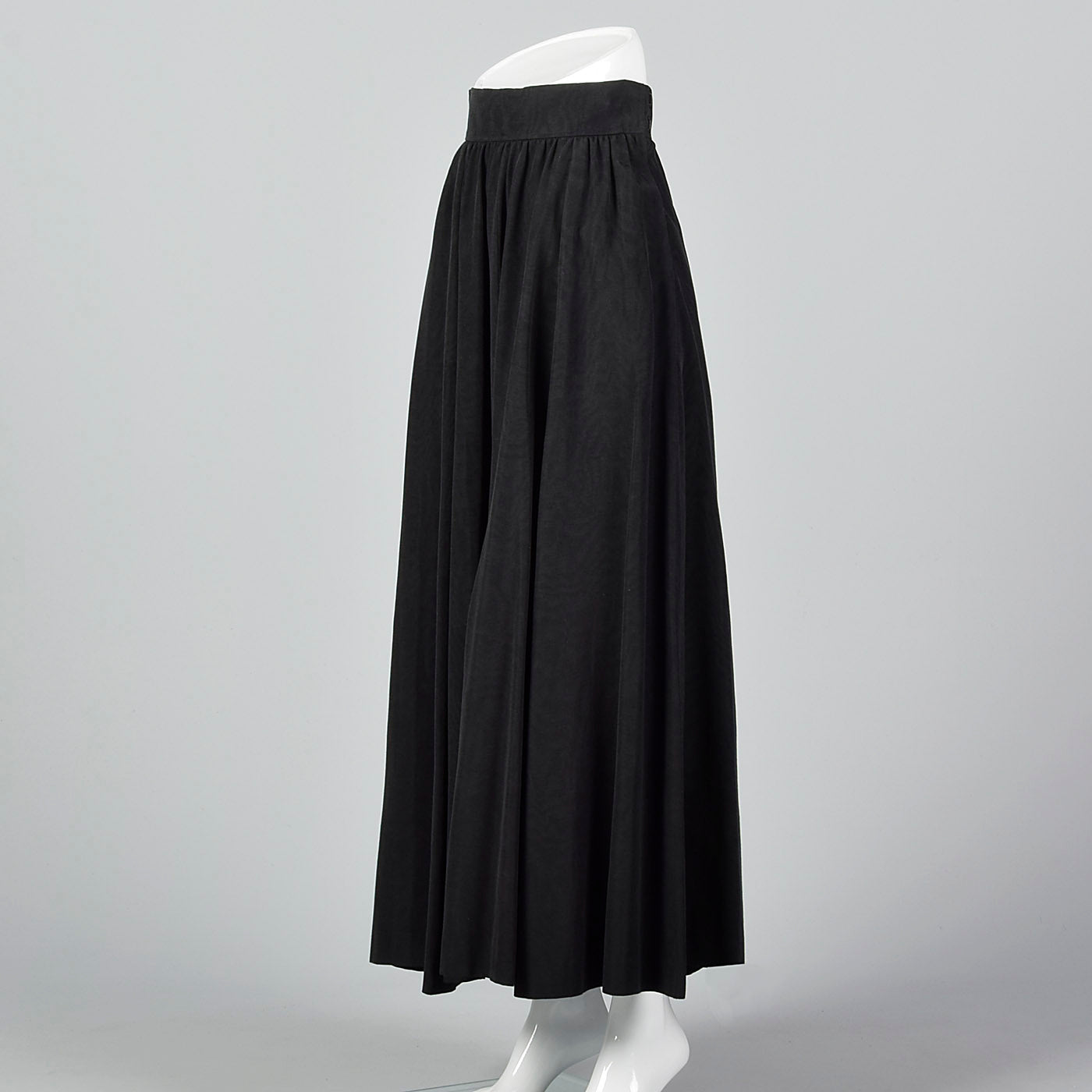 Yves Saint Laurent Rive Gauche Full Black Maxi Skirt
